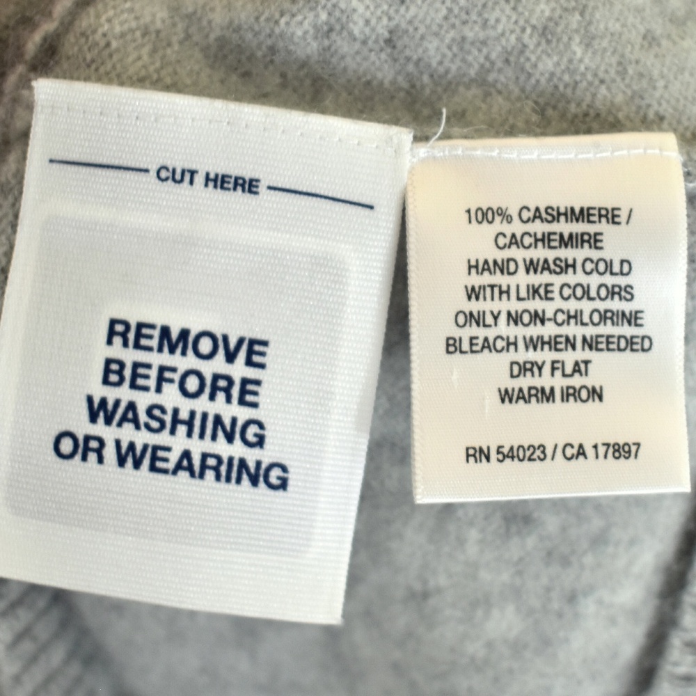 100% Cashmere Gray Sweater Size XS - Picture 6 of 6